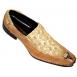 Fiesso Almond Paisley Embroidered Pony Hair Leather Shoes FI6348